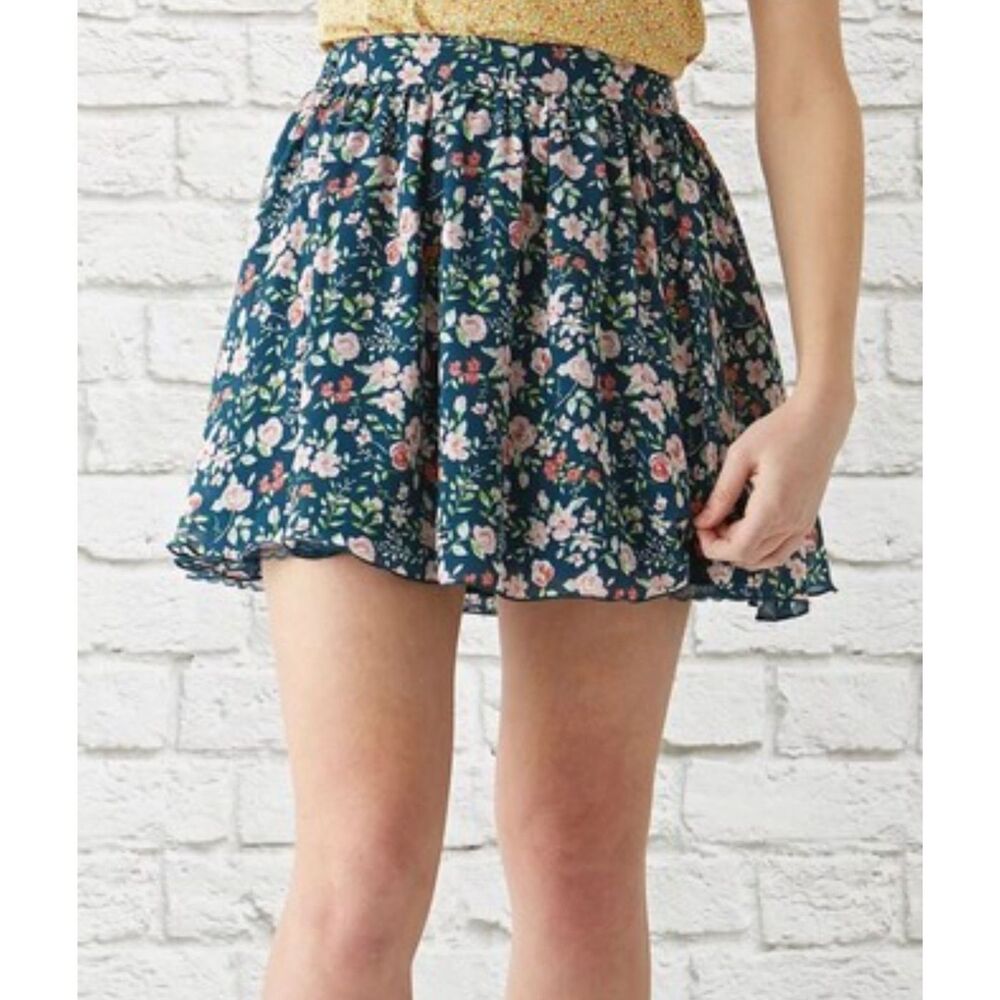 Matilda Jane 435 girls skirt 14 Hello Lovely Roses are Red blue pink navy floral - Picture 4 of 4